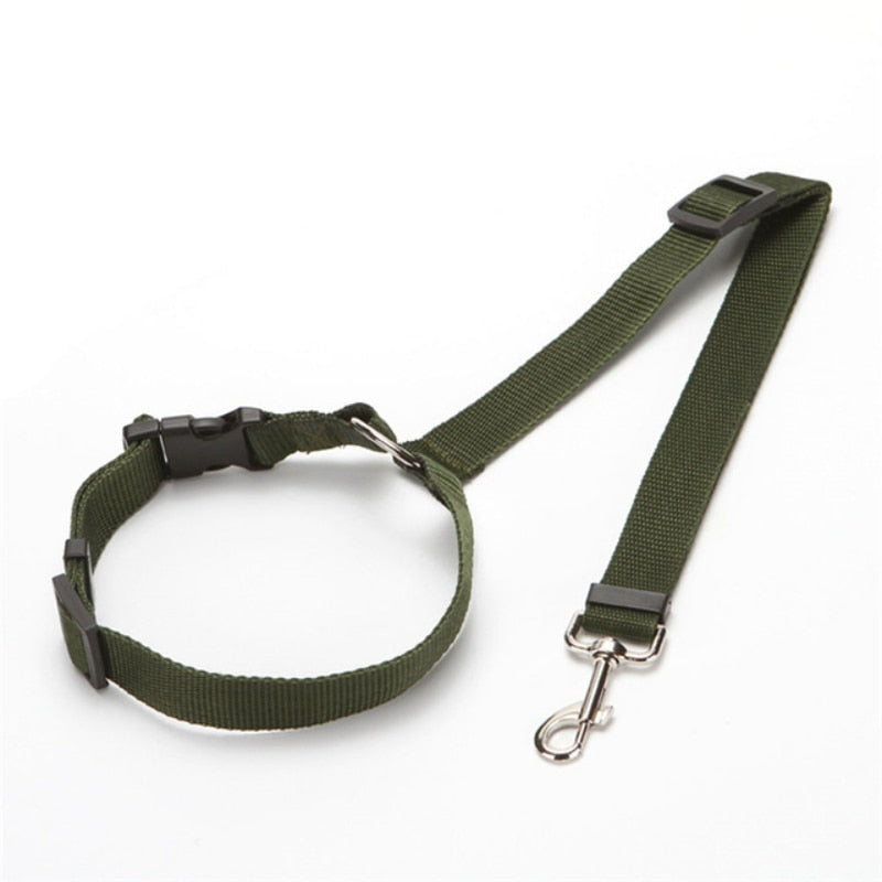 Solid Color Two-in-one Pet Car Seat Belt Adjustable Dogs Harness