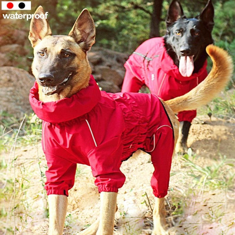 Waterproof Pet Dog Outdoor Jacket Clothes Winter Warm Coat Big Jumpsuit Reflective Raincoat For Small Medium Large Dogs