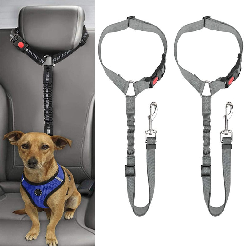 2 Pcs Dog Seat Belt Cat Seat Belts for Cars - Unique Denim & Nylon Fabric,Adjustable Dog Safety Belt